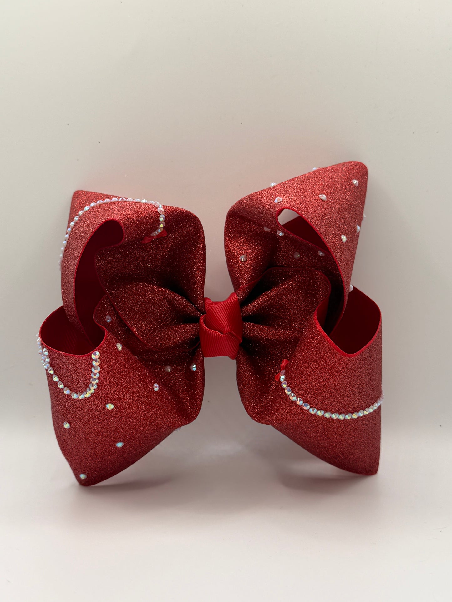 5in red, pearls&bows
